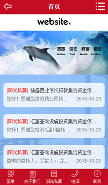 金融行業(yè)手機網(wǎng)站案例
